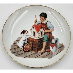 1986 Museum Collections "A Dollhouse For Sis" by Norman Rockwell Collector Plate